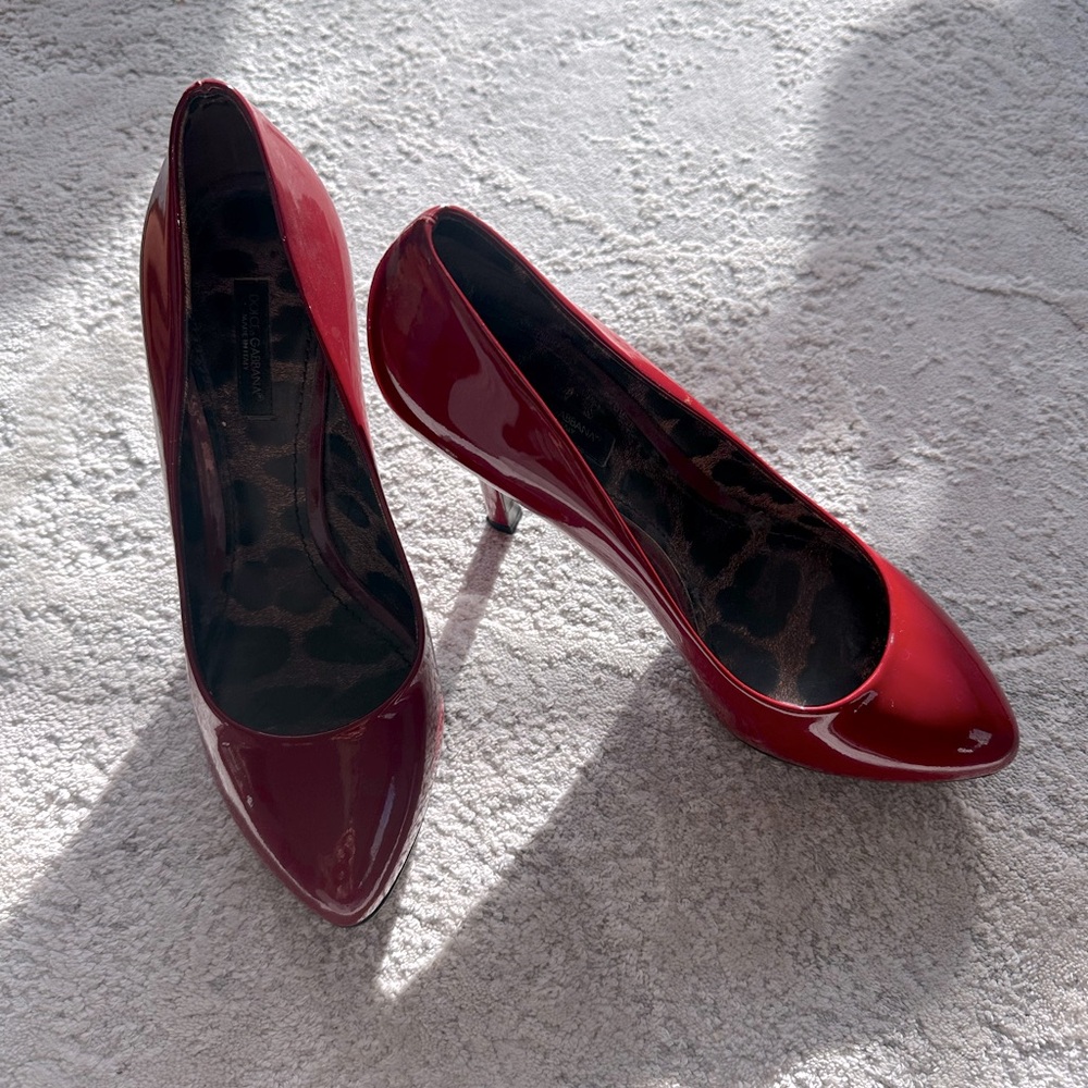 Dolce & Gabbana Red Patent Leather Pumps